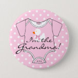 I&#39;m The Grandma Pink With Rubber Duck Pinback Button at Zazzle