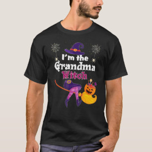 I'm The Grandma Witch Broom Pumpkin Candy Family H T-Shirt