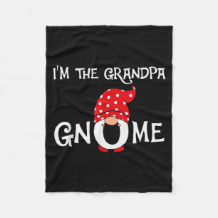 I'm The Grandpa Gnome Funny Christmas Gnome Fleece Blanket