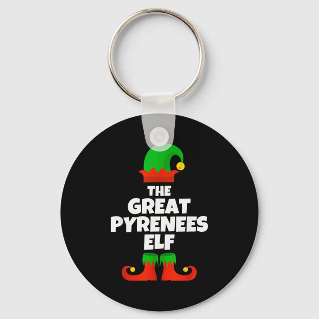 I'm The Great Pyrenees Elf Family Pajama Christmas Keychain (Front)