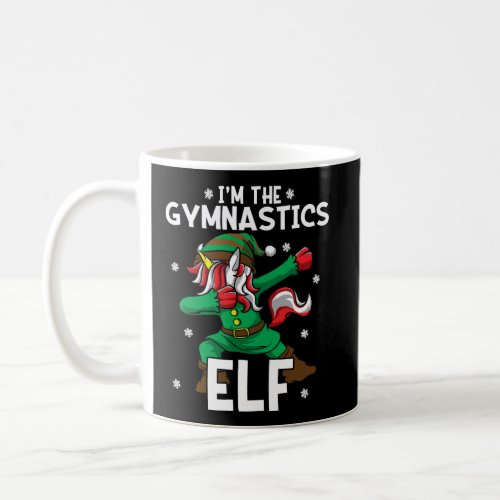IM The Gymnastics Elf Unicorn Gymnast Girl Christ Coffee Mug