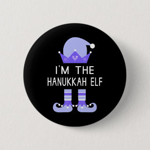 I'm The Hanukkah Elf Jewish Menorah Funny Button