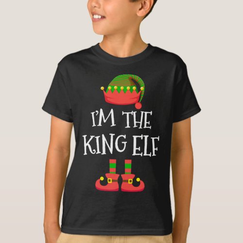 Im The Hipster Elf Christmas Family Elf Costume T_Shirt