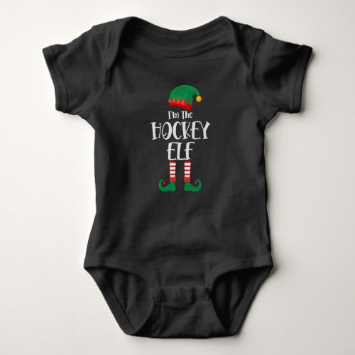 Im The Hockey Elf Matching Christmas Baby Bodysuit