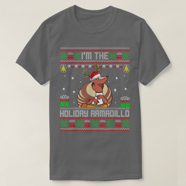 Im the holiday armadillo funny christmas sweater u (Design Front)
