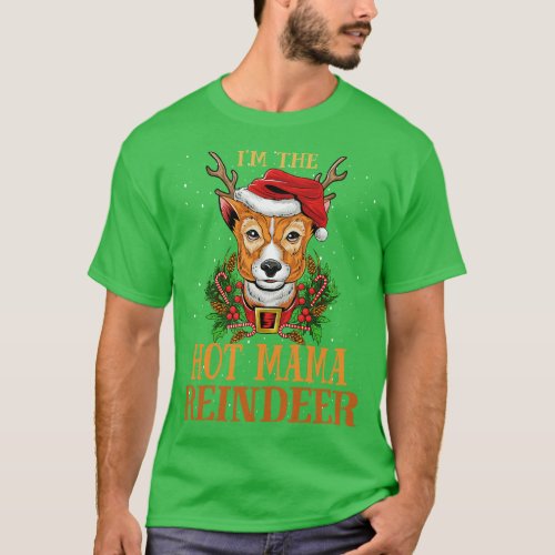 Im The Hot Mama Reindeer Christmas Funny Pajamas F T_Shirt