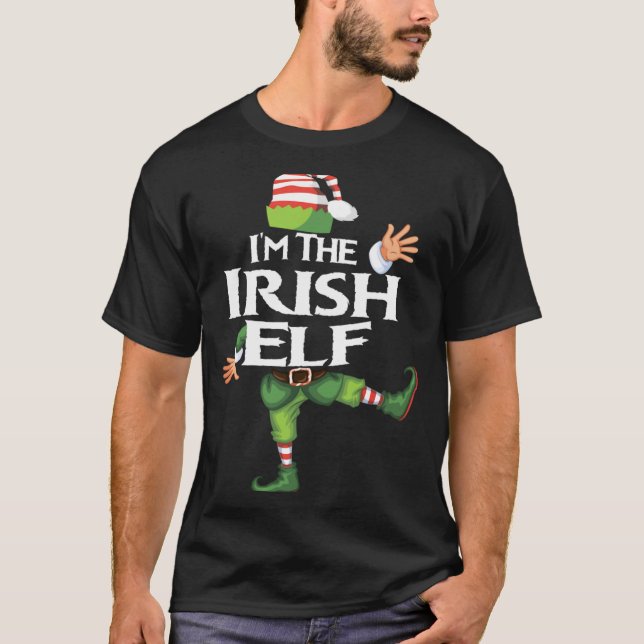 Im The Irish Elf Christmas Eve Xmas Elf Squad Cos  T-Shirt (Front)