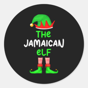 I'm The Jamaican Elf Jamaica Christmas Funny Pajam Classic Round Sticker