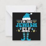 I'm the Jewish Elf Funny Hanukkah Menorah Gift Note Card<br><div class="desc">funny, hanukkah, chanukah, gift, birthday, jewish, jew, holiday, elf</div>