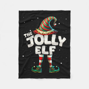 I'm The Jolly Elf Family Matching Group Christmas Fleece Blanket