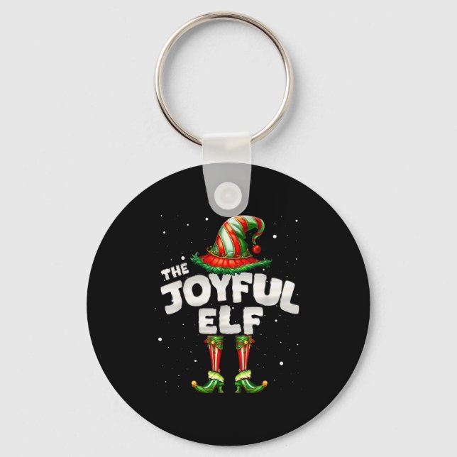 I'm The Joyful Elf Family Matching Group Christmas Keychain (Front)