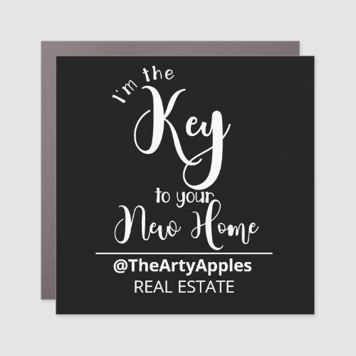 Im the key to your new home real estate agent tot car magnet