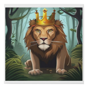 I'm the King of the Jungle! Faux Canvas Print