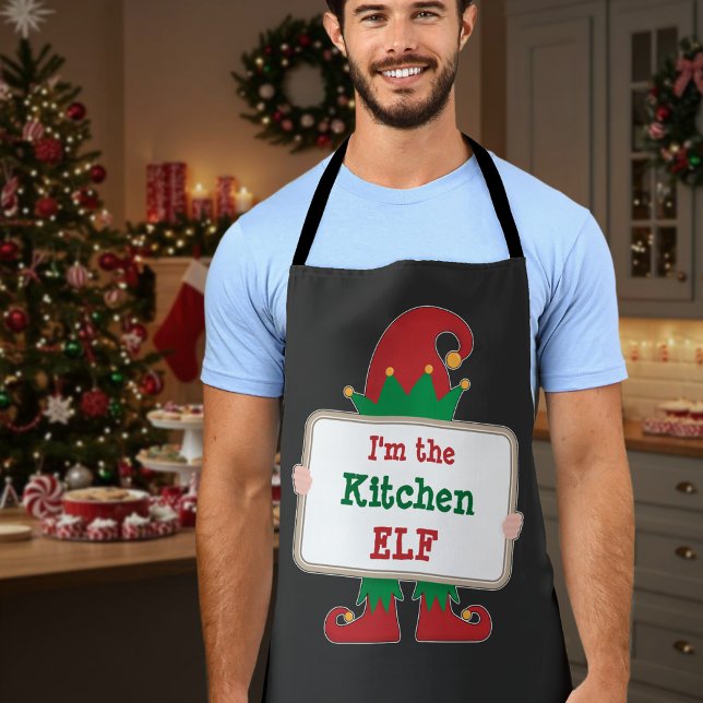 I'm The Kitchen Elf | Personalized Christmas Elf  Apron (Creator Uploaded)