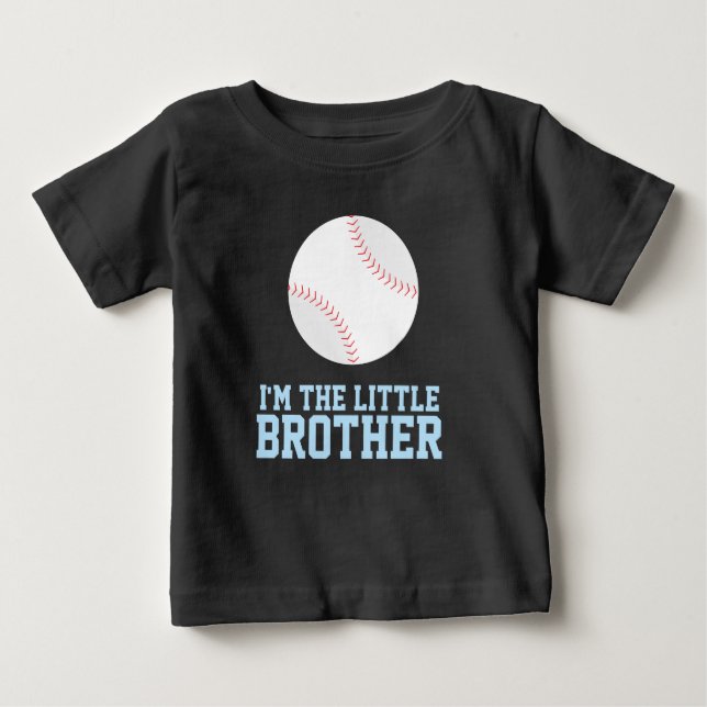 "I'm the Little Brother" Baseball Jersey Number Baby T-Shirt (Front)