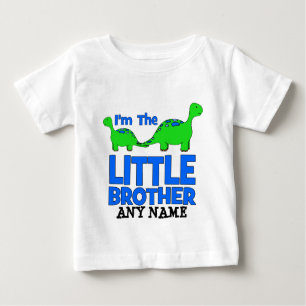 I'm The LITTLE BROTHER!  Custom Dinosaur Gift Baby T-Shirt