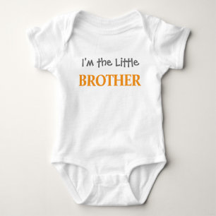 I'm the Little Brother Modern orange Boy's Baby Baby Bodysuit
