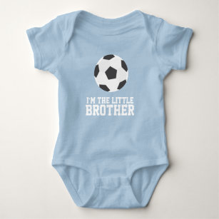 "I'm the Little Brother" Soccer Jersey Number Baby Bodysuit