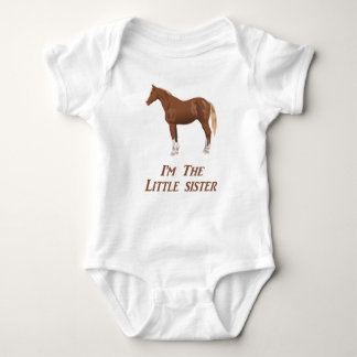 I'm the little sister horse apparel baby bodysuit