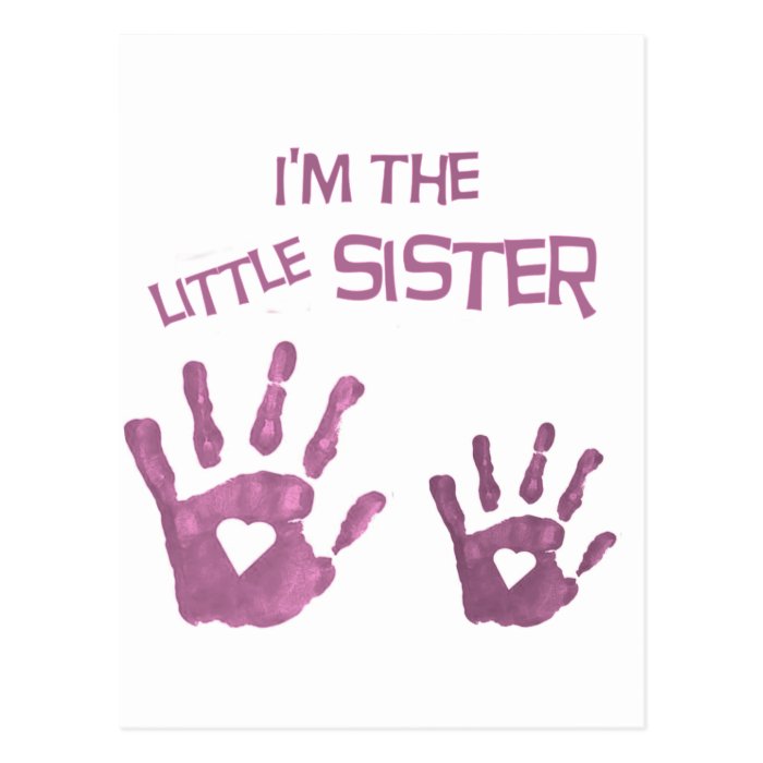 I'm the little sister postcards