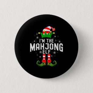 I'm The Mahjong Elf Christmas Family Pjs Costume  Button