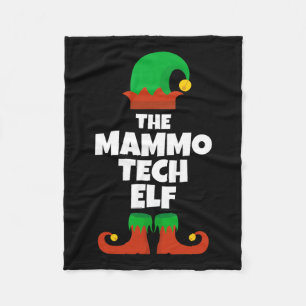 I'm The Mammo Tech Elf Family Pajama Christmas Mam Fleece Blanket