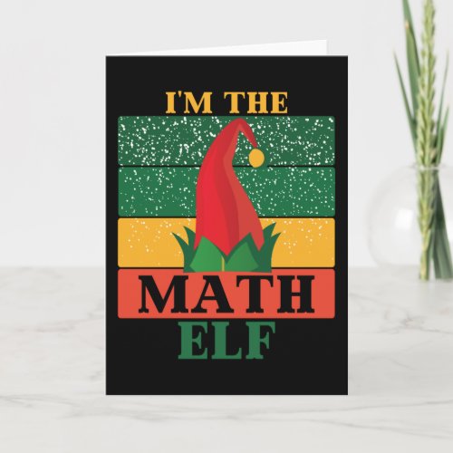 Im The Math Elf Matching Christmas Card