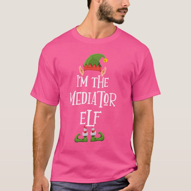 I'm the Mechanic Elf Graphic - Funny Ugly Christma T-Shirt (Front)