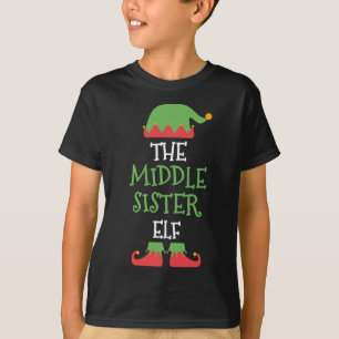 I'm The Middle Sister Elf Christmas Family Matchin T-Shirt