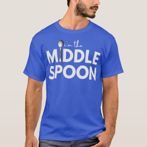 Im The Middle Spoon Throuple Polyamory T_Shirt