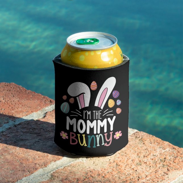 I'm The Mommy Mom Bunny Easter Family Matching Can Cooler (In Situ Pool)
