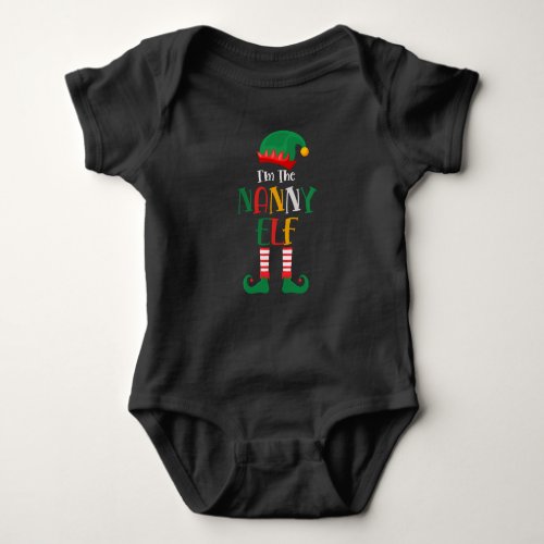 Im The Nanny Elf Matching Christmas Baby Bodysuit