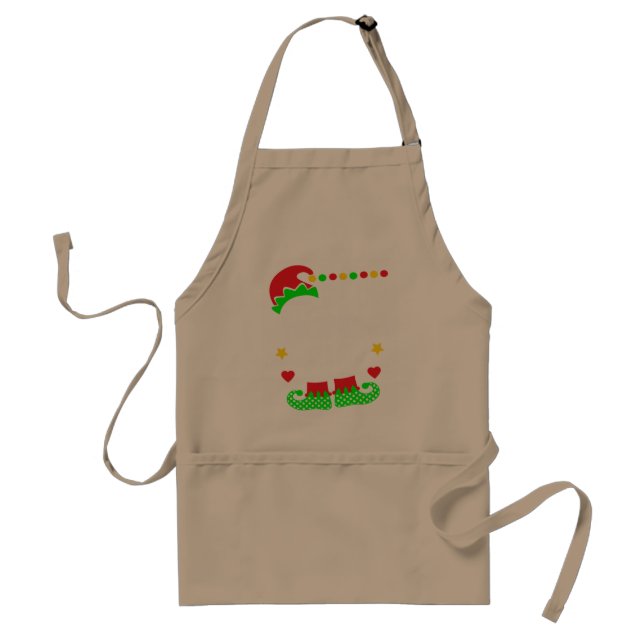 I'm The Nonna Elf Shirt Christmas Family Elf Costu Adult Apron (Front)