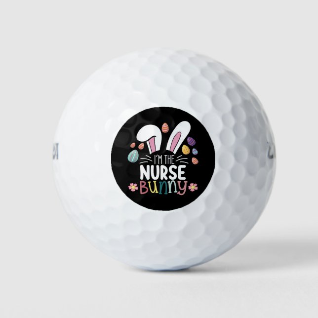 I'm The Nurse Bunny Easter Matching Golf Balls (Front)