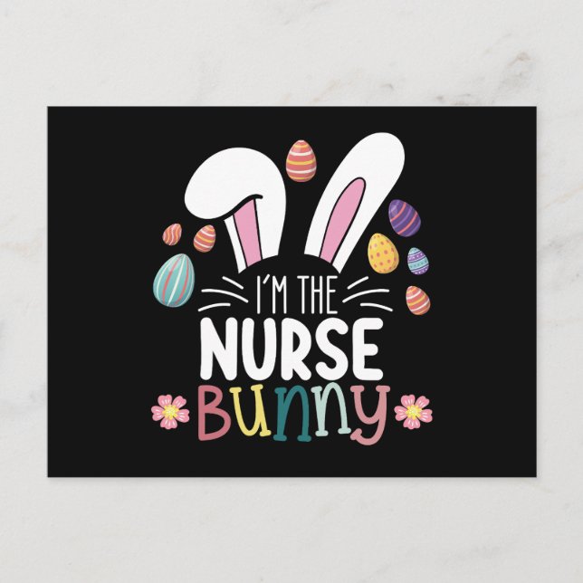 I'm The Nurse Bunny Easter Matching Postcard (Front)