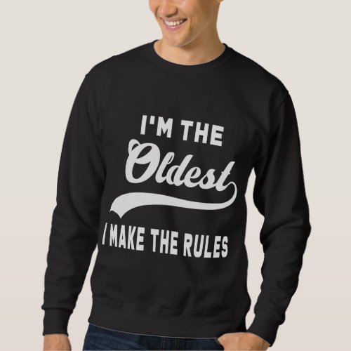 Im The Oldest Elf Family Matching Funny Christmas Sweatshirt