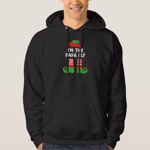 Im The Papa Elf Funny Xmas Matching Family Group  Hoodie