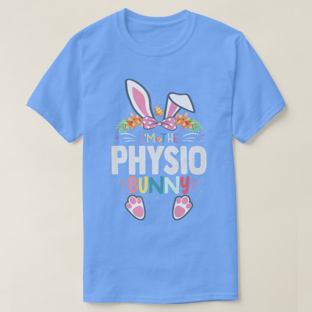 Im The Physio Bunny Easter Day Rabbit Matching T-Shirt (Design Front)