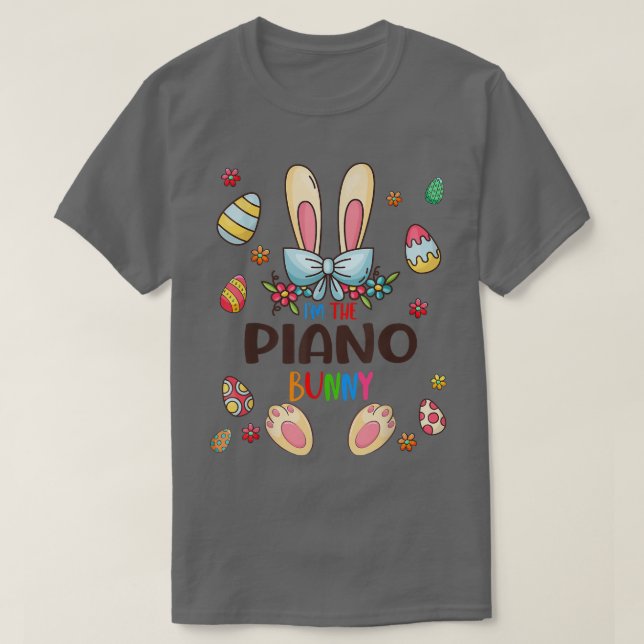 I'm The Piano Bunny Easter Day Matching Family Egg T-Shirt (Design Front)