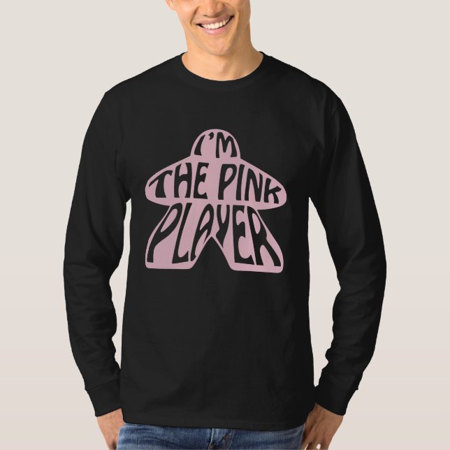 I'm the Pink Player Meeple Board Gamer Tabletop T-Shirt (Front)