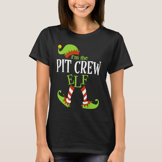 I'm The PIT CREW Elf Family Group Matching PJ Chri T-Shirt (Front)