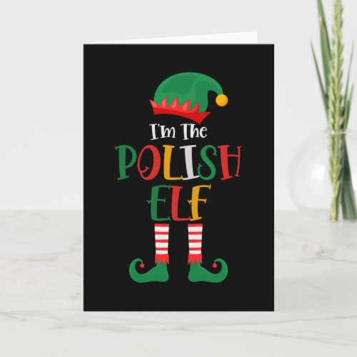 Im The Polish Elf Matching Christmas Card