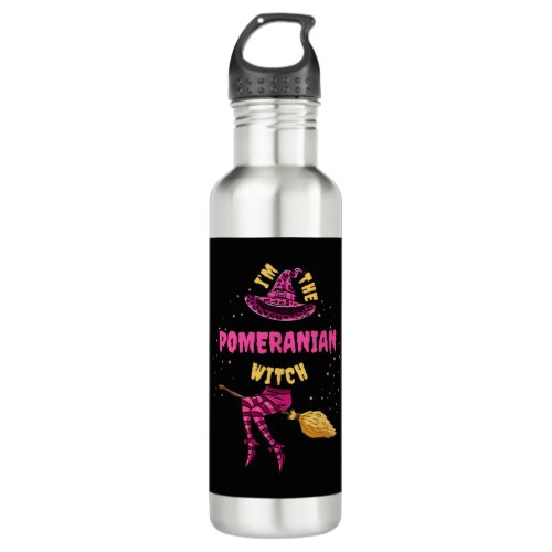 Im The Pomeranian Witch Halloween Matching   Stainless Steel Water Bottle