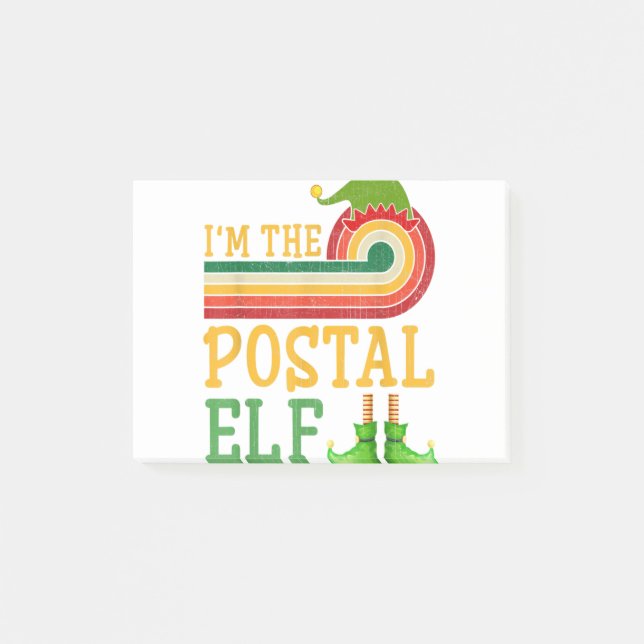 I'm The Postal Elf Matching Group Christmas Party Post-it Notes (Front)