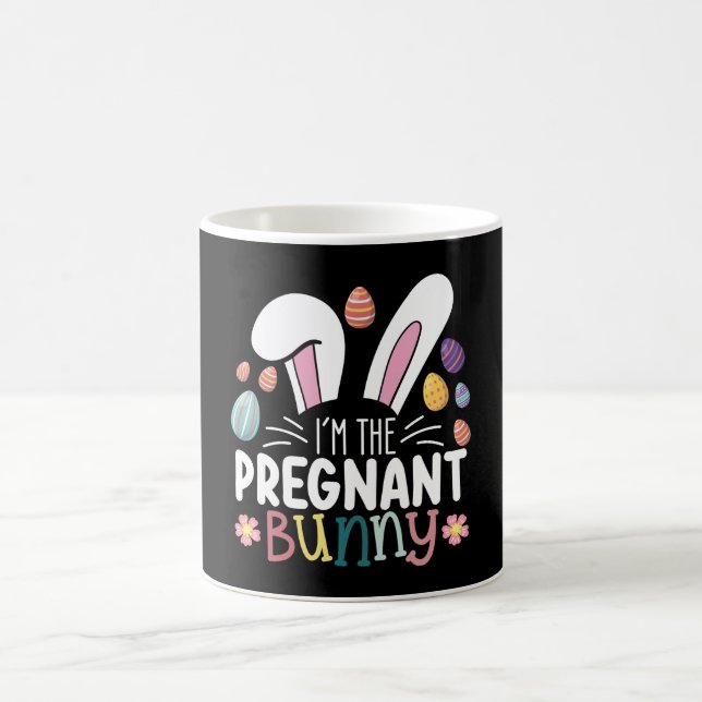 I'm The Pregnant Bunny Mom Easter Family Matching Coffee Mug (Center)