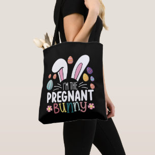 I'm The Pregnant Bunny Mom Easter Family Matching Tote Bag