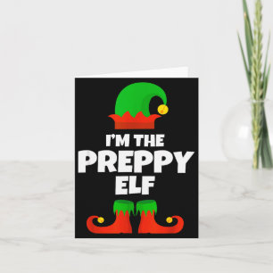 I'm The Preppy Elf Family Pajama Christmas Funny Card