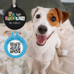 I'm the Problem Collage Pet ID Tag<br><div class="desc">I'm the Problem Collage personalized ID tag. You can add your dog's name and the URL to the QR Code. You can use a service such as Link Tree that will create an URL with your contacts. Paste that URL on the editable field here and the QR Code will be...</div>