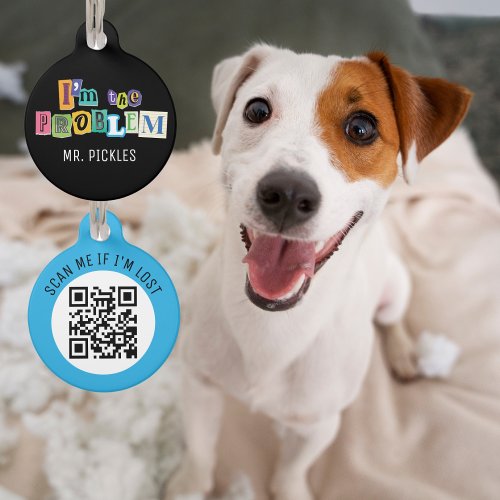Im the Problem Collage Pet ID Tag