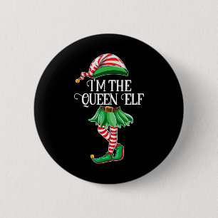 I'm The Queen Elf Matching Family Pajamas Christma Button